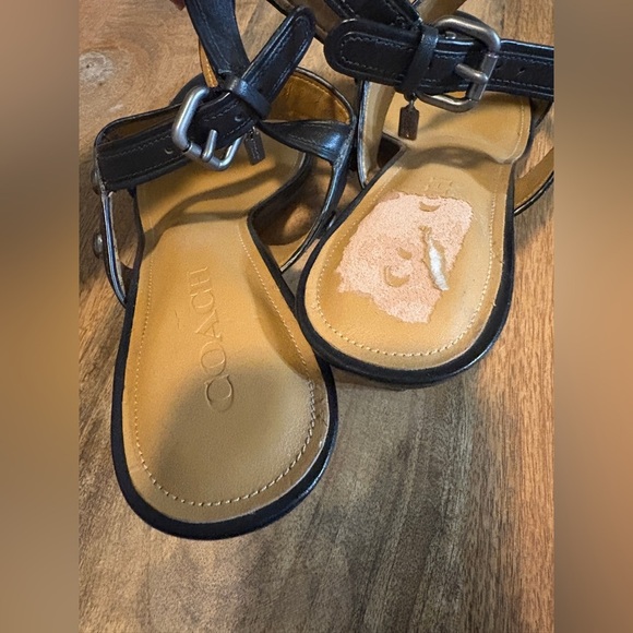 Coach Womens Studded Sandals Open Toe Kitten Heel Ankle Strap Black Size 11B - Picture 7 of 9